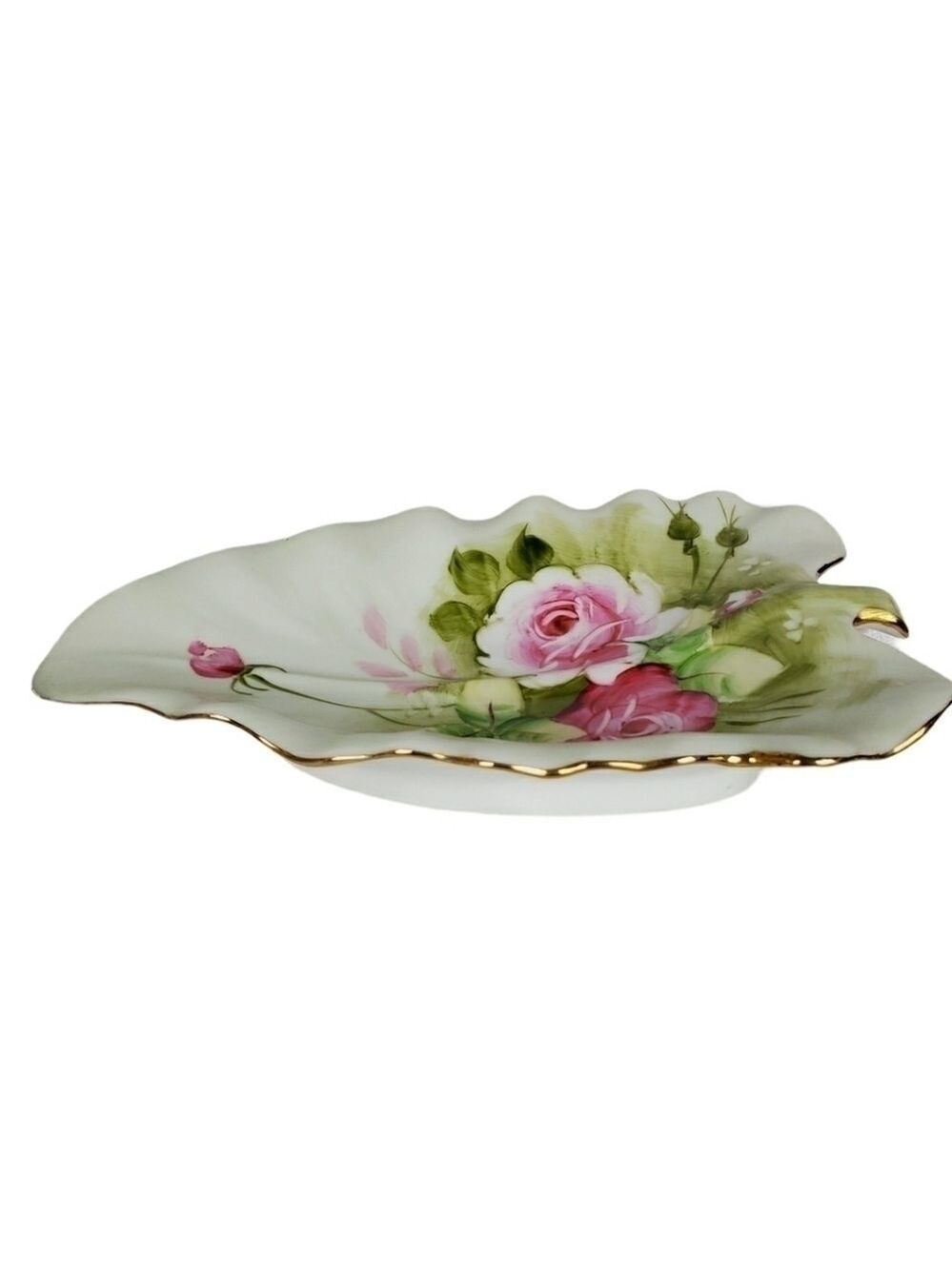 VTG lefton china hand painted Heritage leaf dish